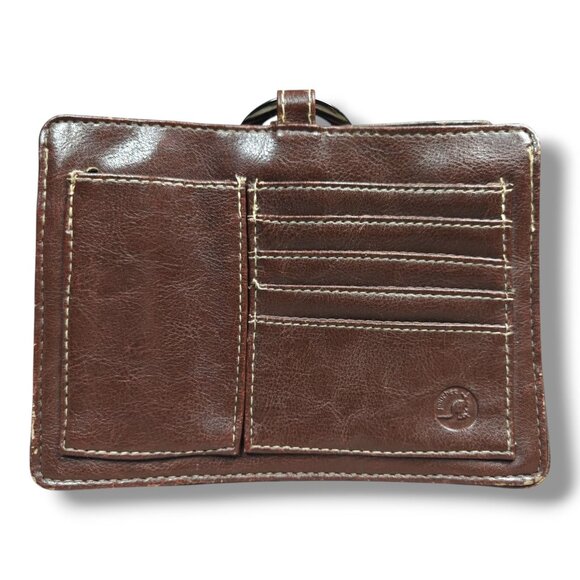 Pouchee Brown Leather Purse Organizer Handbag Wallet Insert Make Up Bag - Picture 1 of 7